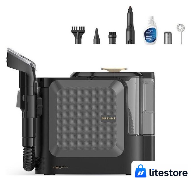 Пылесос Dreame Portable Carpet Spot Cleaner N20 Steam HNR27A (евровилка, черный) - Изображение №8 — Лайт Стор