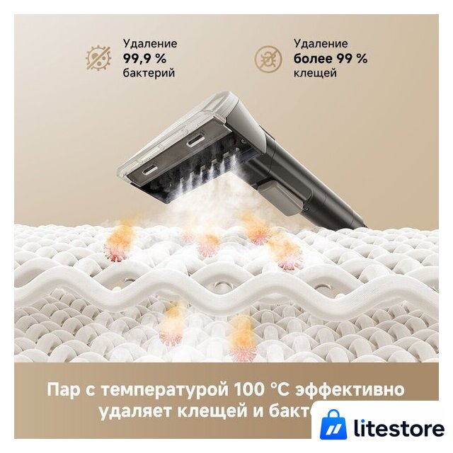 Пылесос Dreame Portable Carpet Spot Cleaner N20 Steam HNR27A (евровилка, черный) - Изображение №11 — Лайт Стор