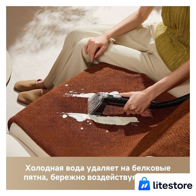 Пылесос Dreame Portable Carpet Spot Cleaner N20 Steam HNR27A (евровилка, черный) - Изображение №13 — Лайт Стор