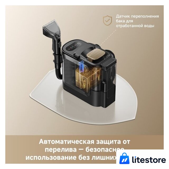 Пылесос Dreame Portable Carpet Spot Cleaner N20 Steam HNR27A (евровилка, черный) - Изображение №20 — Лайт Стор