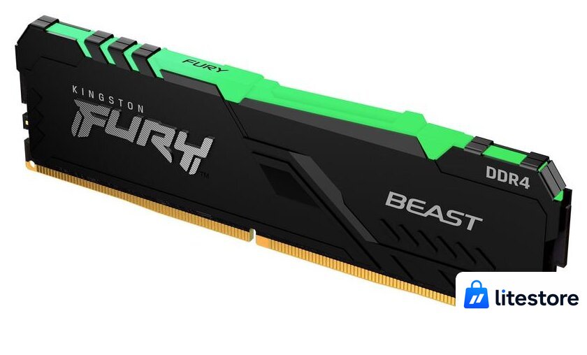 Оперативная память Kingston FURY Beast RGB 32ГБ DDR4 3600 МГц KF436C18BB2A/32 - Изображение №1 — Лайт Стор