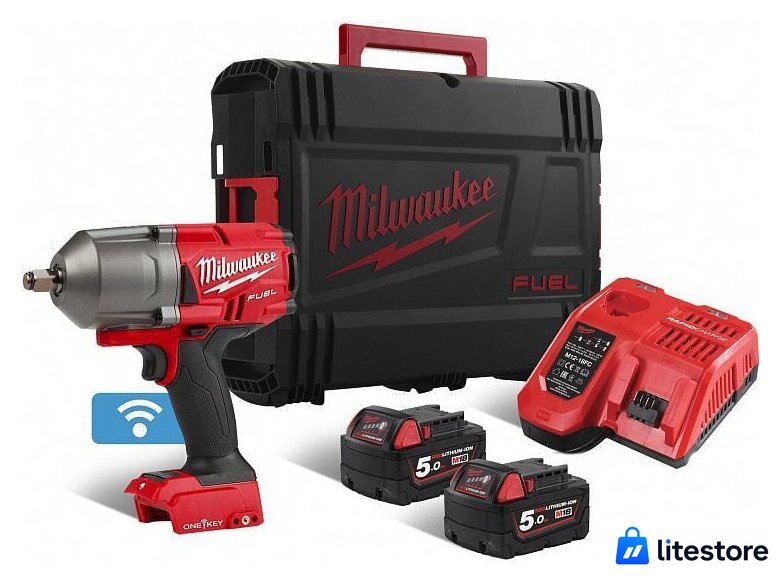 Гайковерт Milwaukee M18 ONEFHIWF12-502X 4933459727 (с 2-мя АКБ, кейс) - Изображение №6 — Лайт Стор