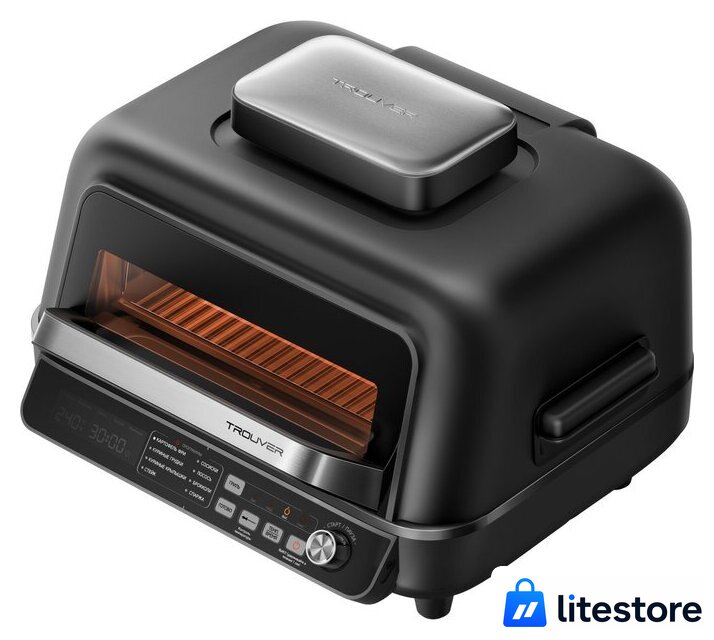 Аэрогриль (аэрофритюрница) Trouver Indoor Air fry grill IG20 Pro Black - Изображение №3 — Лайт Стор