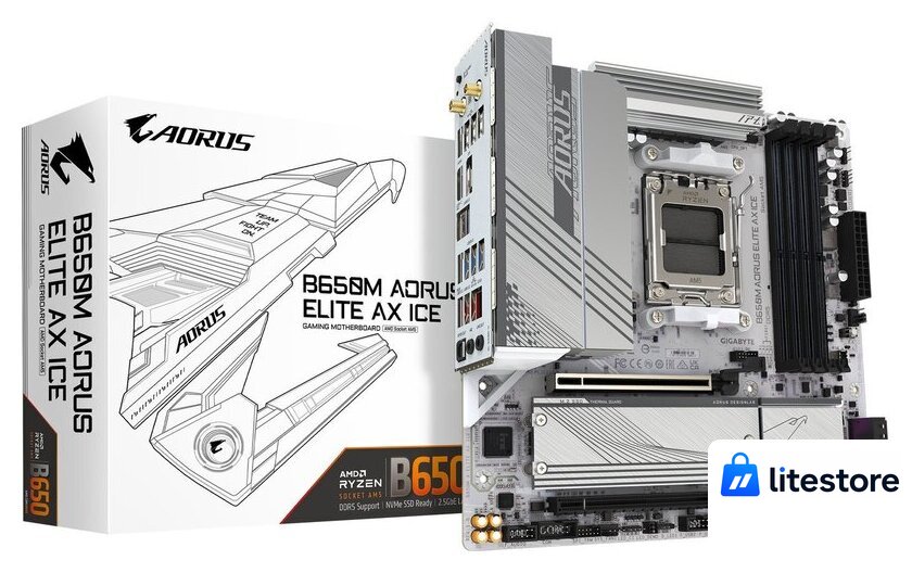 Материнская плата Gigabyte B650M Aorus Elite AX Ice - Изображение №6 — Лайт Стор