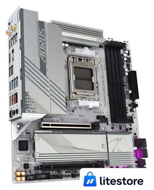 Материнская плата Gigabyte B650M Aorus Elite AX Ice - Изображение №2 — Лайт Стор