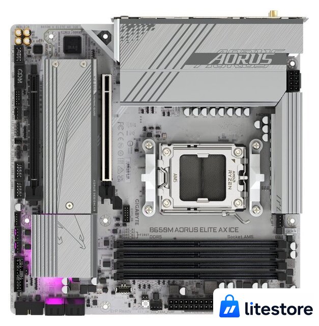 Материнская плата Gigabyte B650M Aorus Elite AX Ice - Изображение №4 — Лайт Стор