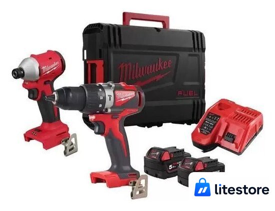  Milwaukee M18 BLPP2A3-502X 4933492844 (шуруповерт, винтоверт, 2 АКБ, кейс) - Изображение №1 — Лайт Стор