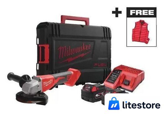 Угловая шлифмашина Milwaukee BLSAG125XPDMC-402X 4933499460 (с 2-мя АКБ, кейс) - Изображение №1 — Лайт Стор