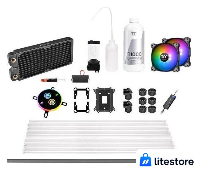 Система жидкостного охлаждения для процессора Thermaltake Pacific C240 DDC Hard Tube Water Cooling Kit CL-W242-CU12SW-A - Изображение №1 — Лайт Стор