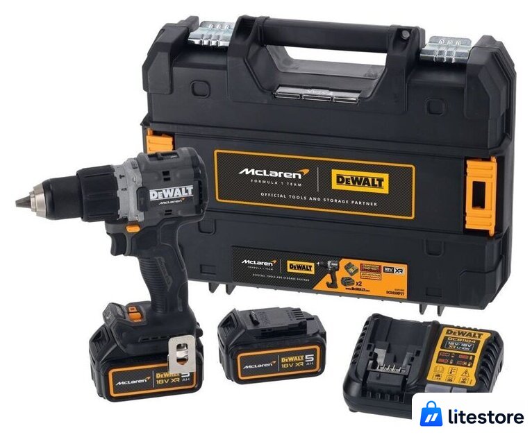 Ударная дрель-шуруповерт DeWalt DCD85MP2T (с 2-мя АКБ, кейс) - Изображение №1 — Лайт Стор