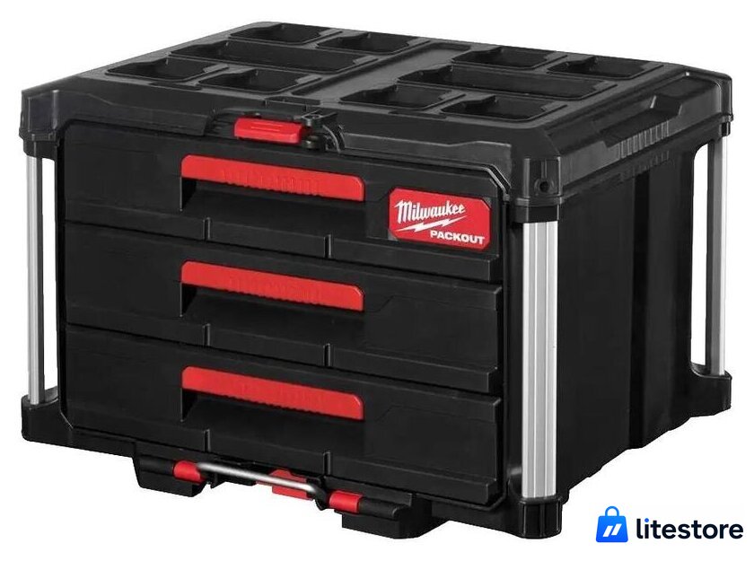 Ящик для инструментов Milwaukee Packout 3 Drawer Tool Box 4932472130 - Изображение №2 — Лайт Стор
