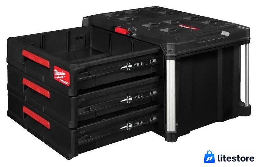 Ящик для инструментов Milwaukee Packout 3 Drawer Tool Box 4932472130 - Изображение №7 — Лайт Стор