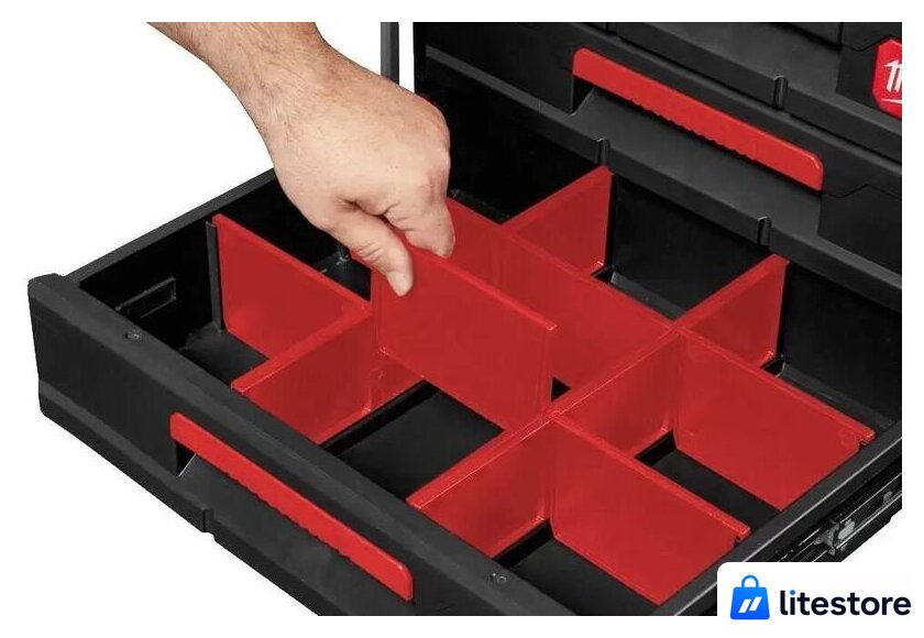 Ящик для инструментов Milwaukee Packout 3 Drawer Tool Box 4932472130 - Изображение №5 — Лайт Стор