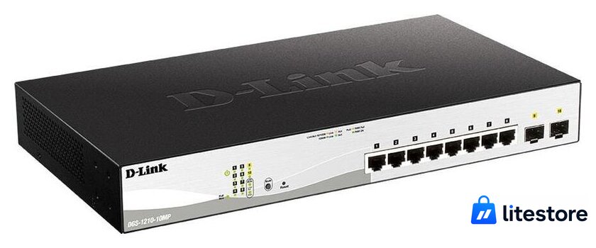 Управляемый коммутатор 2-го уровня D-Link DGS-1210-10MP/F3A - Изображение №2 — Лайт Стор