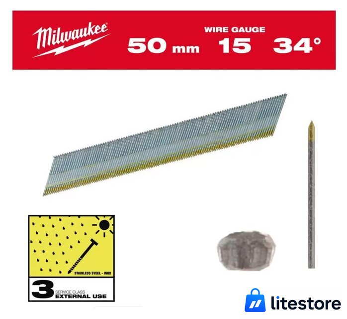 Гвозди для пистолета Milwaukee 4932492580 (2500 шт) - Изображение №1 — Лайт Стор