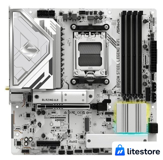 Материнская плата ASRock B850M Steel Legend WiFi - Изображение №2 — Лайт Стор