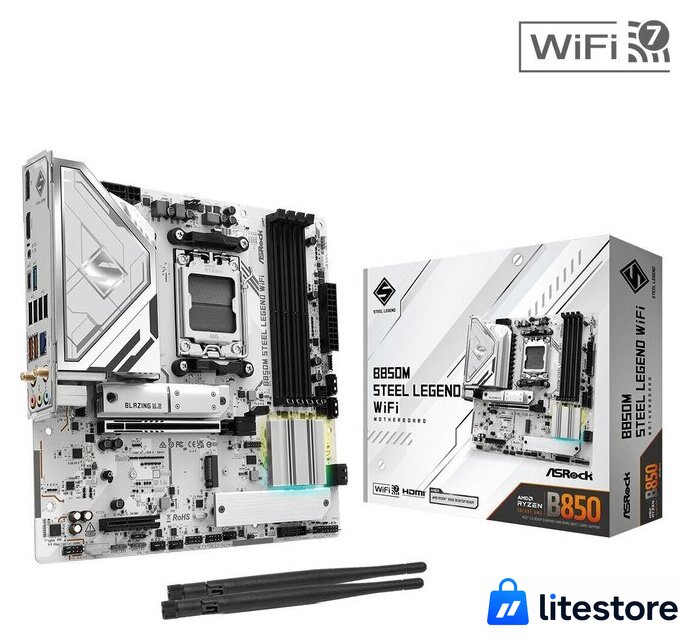 Материнская плата ASRock B850M Steel Legend WiFi - Изображение №6 — Лайт Стор