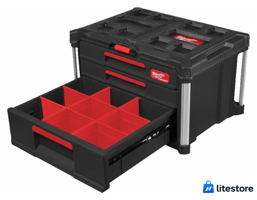 Ящик для инструментов Milwaukee PackOut 4932493190 - Изображение №4 — Лайт Стор