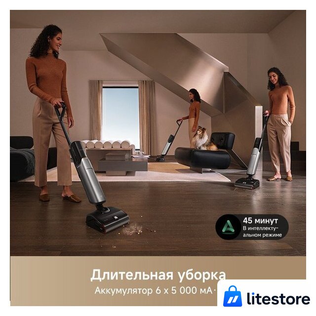 Вертикальный моющий пылесос Trouver Wet and Dry Vacuum X4 Pro - Изображение №18 — Лайт Стор