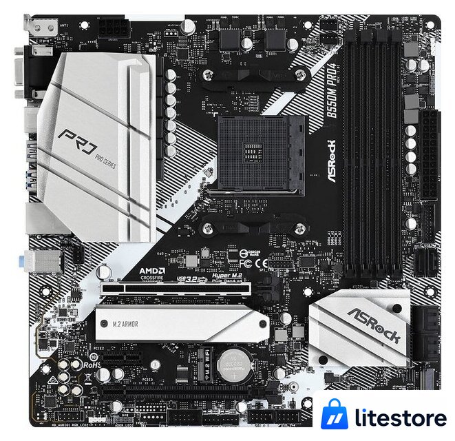 Материнская плата ASRock B550M Pro4 - Изображение №1 — Лайт Стор