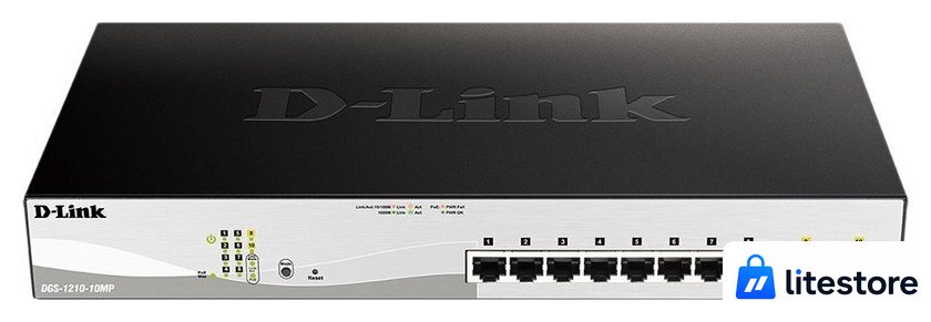 Управляемый коммутатор 2-го уровня D-Link DGS-1210-10MP/FL2A - Изображение №1 — Лайт Стор