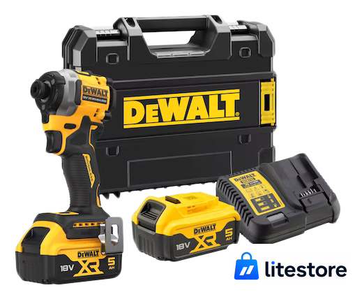 Винтоверт DeWalt DCF850P2T (с 2-мя АКБ 5 Ач, кейс) - Изображение №1 — Лайт Стор