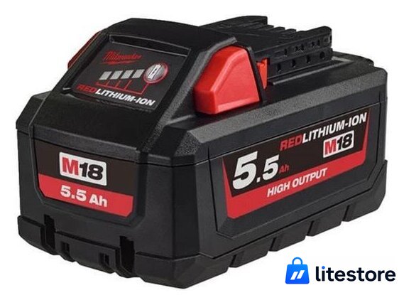 Аккумулятор Milwaukee M18 HB5.5 4932464712 (18В/5.5 Ah) - Изображение №1 — Лайт Стор