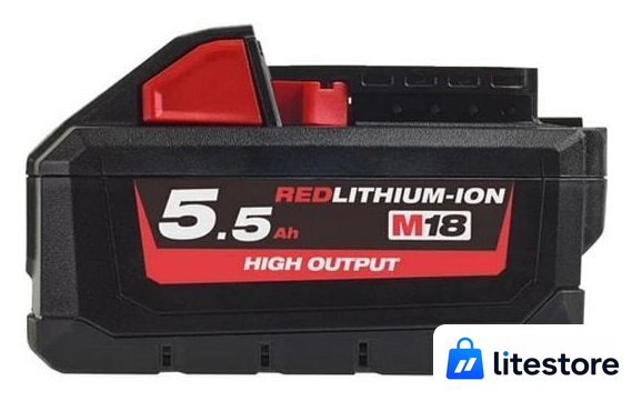 Аккумулятор Milwaukee M18 HB5.5 4932464712 (18В/5.5 Ah) - Изображение №2 — Лайт Стор