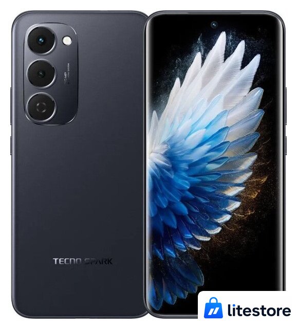Телефон Tecno Spark 40 Pro+ 8GB/256GB (черная туманность) - Изображение №1 — Лайт Стор