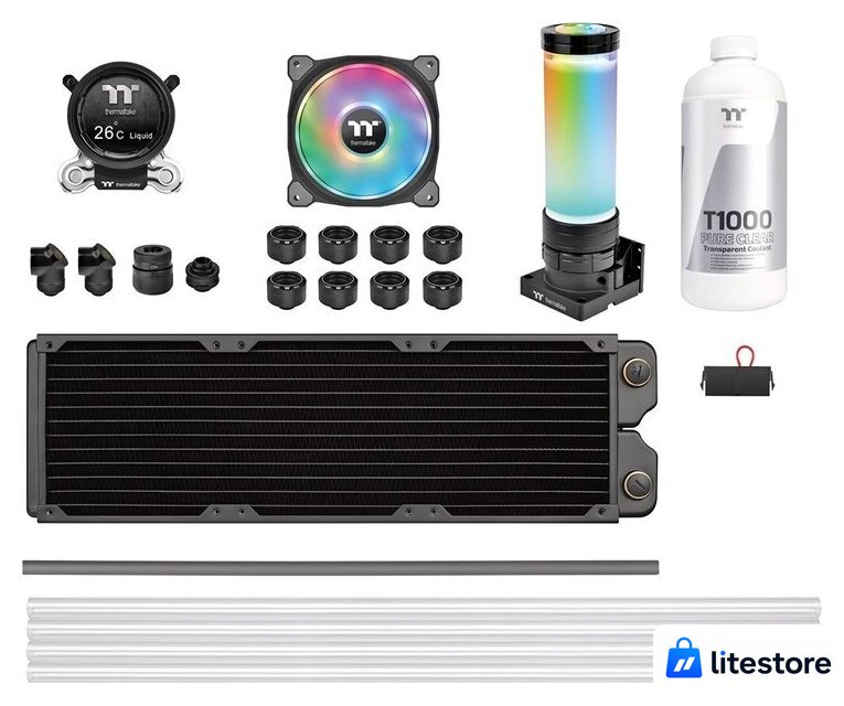 Система жидкостного охлаждения для процессора Thermaltake Pacific CLM360 Ultra Hard Tube Liquid Cooling Kit CL-W335-CU12SW-A - Изображение №1 — Лайт Стор
