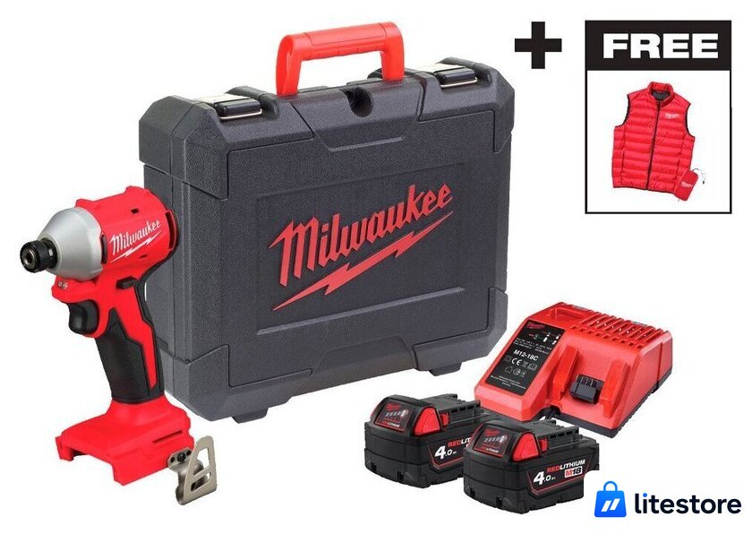 Винтоверт Milwaukee M18 BLIDRCMC-402C 4933499457 (с 2-мя АКБ, кейс) - Изображение №1 — Лайт Стор