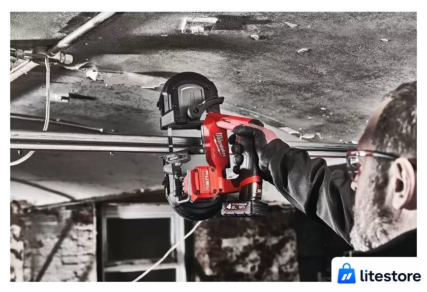 Ленточная пила Milwaukee Fuel M12 FBS64-402C 4933478441 (с 2-мя АКБ, кейс) - Изображение №3 — Лайт Стор