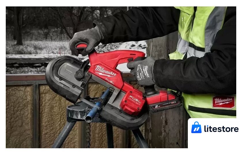 Ленточная пила Milwaukee Fuel M18 FBS85-202C 4933471497 (с 2-мя АКБ, кейс) - Изображение №7 — Лайт Стор