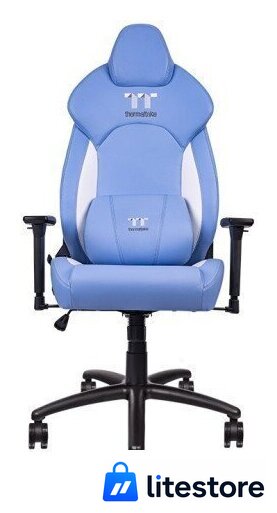 Игровое (геймерское) кресло Thermaltake V Comfort (синий/белый) - Изображение №1 — Лайт Стор