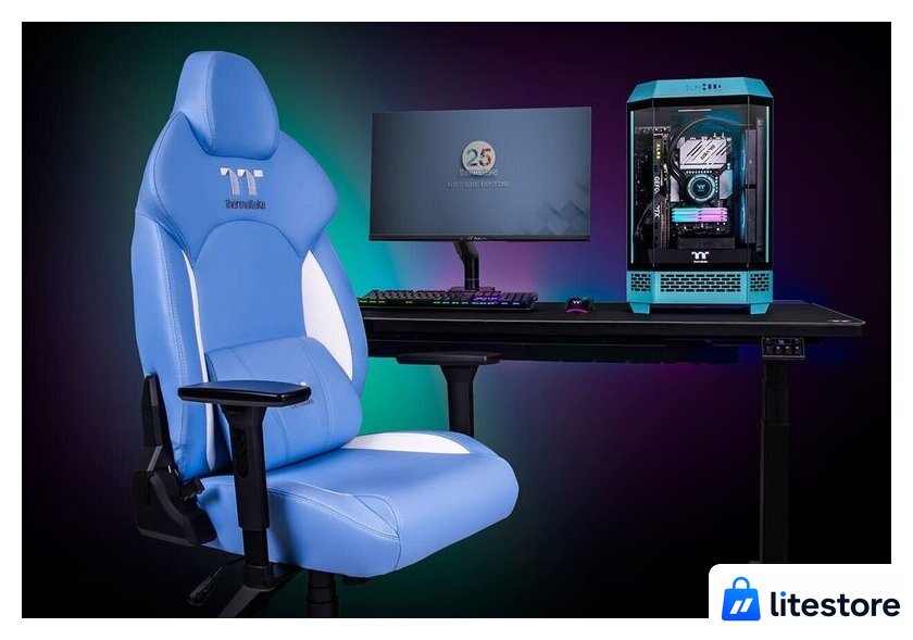 Игровое (геймерское) кресло Thermaltake V Comfort (синий/белый) - Изображение №16 — Лайт Стор