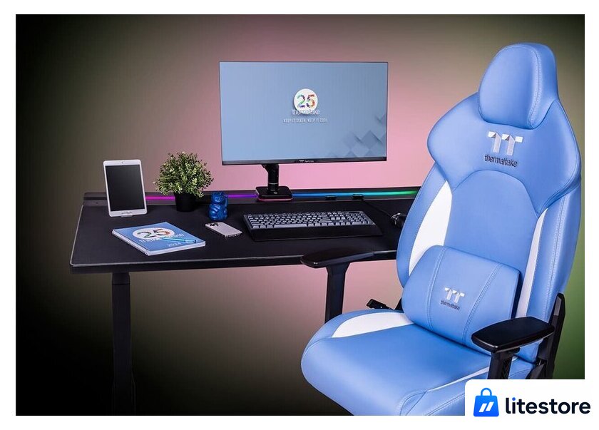 Игровое (геймерское) кресло Thermaltake V Comfort (синий/белый) - Изображение №17 — Лайт Стор