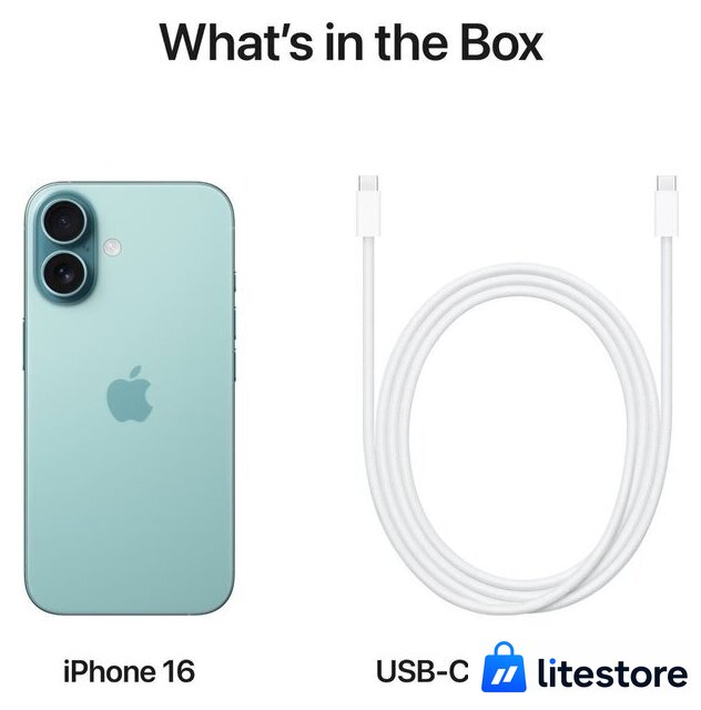 Телефон Apple iPhone 16 128GB (бирюзовый) - Изображение №7 — Лайт Стор