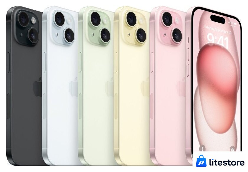 Телефон Apple iPhone 15 Dual SIM 128GB (черный) - Изображение №4 — Лайт Стор