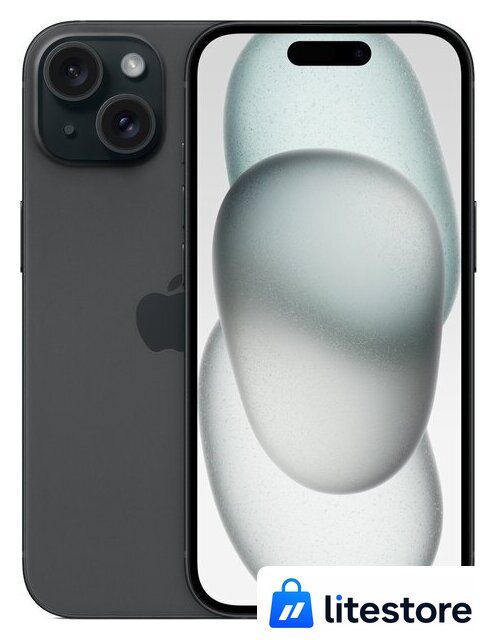 Телефон Apple iPhone 15 Dual SIM 128GB (черный) - Изображение №1 — Лайт Стор