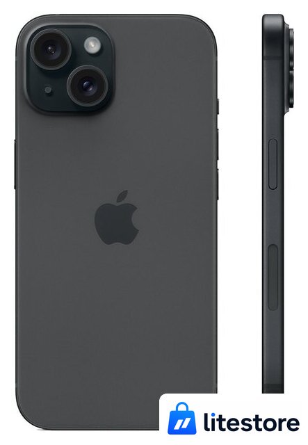 Телефон Apple iPhone 15 Dual SIM 128GB (черный) - Изображение №2 — Лайт Стор