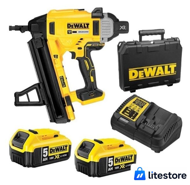 Гвоздезабиватель DeWalt DCN890P2 (с 2-мя АКБ, кейс) - Изображение №1 — Лайт Стор