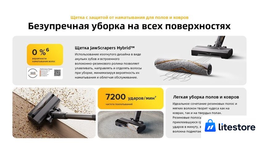 Пылесос Roborock H60 Ultra (с евровилкой) - Изображение №38 — Лайт Стор