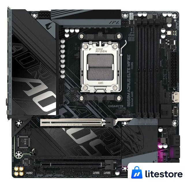 Материнская плата Gigabyte B850M Aorus Elite WiFi6E (rev. 1.1) - Изображение №1 — Лайт Стор