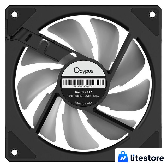 Вентилятор для корпуса Ocypus Gamma F12 BK ARGB Reverse Blade - Изображение №3 — Лайт Стор
