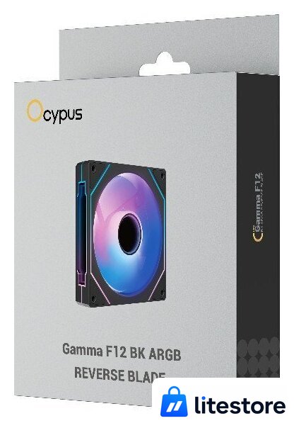 Вентилятор для корпуса Ocypus Gamma F12 BK ARGB Reverse Blade - Изображение №6 — Лайт Стор