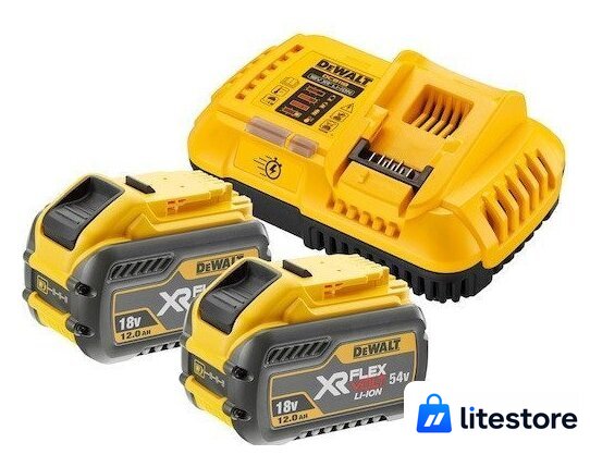 Аккумулятор с зарядным устройством DeWalt DCB118Y2 (18В/2x12 Ач + 18/54В) - Изображение №1 — Лайт Стор