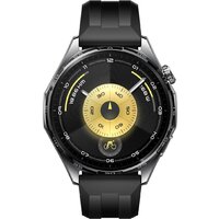 Умные часы Huawei Watch GT 6 46 мм (черный, с черным силиконовым ремешком, международная версия) - Превью изображения №2 — Лайт Стор