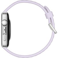 Умные часы Huawei Watch FIT 4 (серебристый, с сиреневым силиконовым ремешком, международная версия) - Превью изображения №4 — Лайт Стор