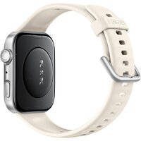 Умные часы Huawei Watch FIT 4 (серебристый, с бежевым силиконовым ремешком, международная версия) - Превью изображения №2 — Лайт Стор