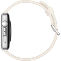 Умные часы Huawei Watch FIT 4 (серебристый, с бежевым силиконовым ремешком, международная версия) - Превью изображения №4 — Лайт Стор